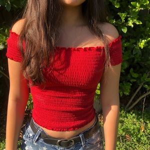 Hollister red top